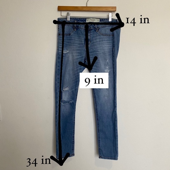 Abercrombie & Fitch distressed jeans size 6 - Picture 2 of 7
